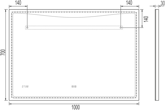 Зеркало Vigo Eva Luxe 100