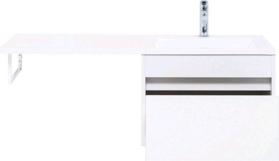 Тумба с раковиной Aquanet Токио 120 R белая подвесная, 1 ящик