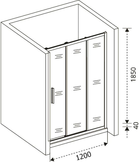 Душевая дверь в нишу Good Door Orion WTW-120-G-CH