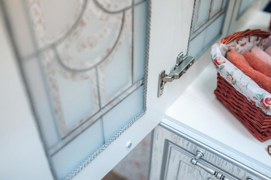 Пенал Sanflor Адель белый, патина серебро L