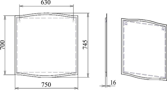 Зеркало Alvaro Banos Carino 75 с подсветкой