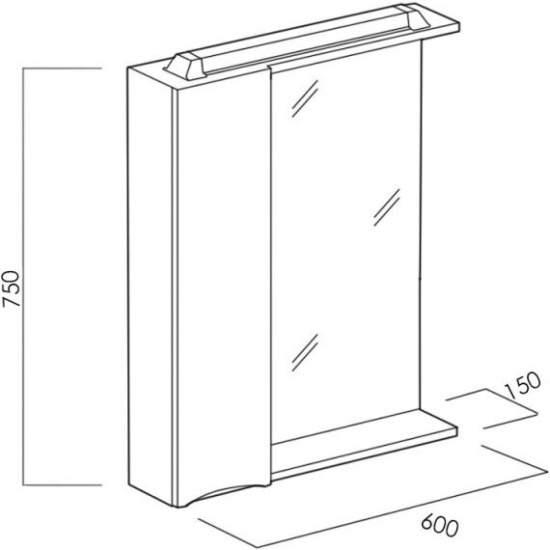 Зеркало BelBagno Marino 60 L