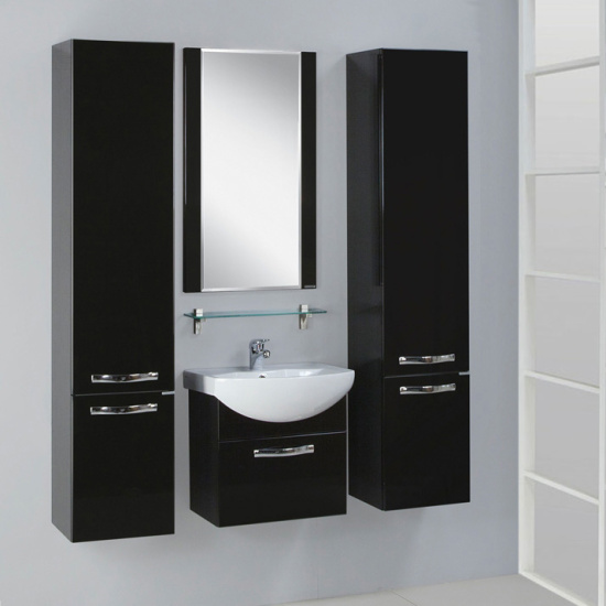 Зеркало Aquaton Ария 50 черный глянец