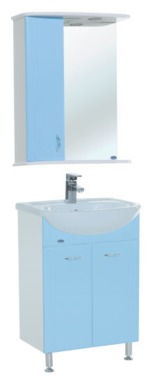 Зеркало-шкаф Bellezza Астра 50 L голубой