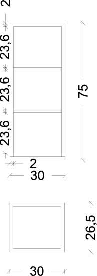 Полка Armadi Art Loft light wood 75