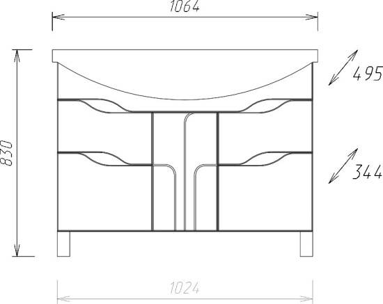 Мебель для ванной Onika Веронэлла 105.16