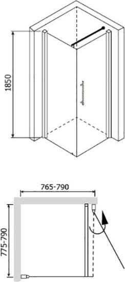 Душевой уголок RGW Passage PA-33 800х800х1850