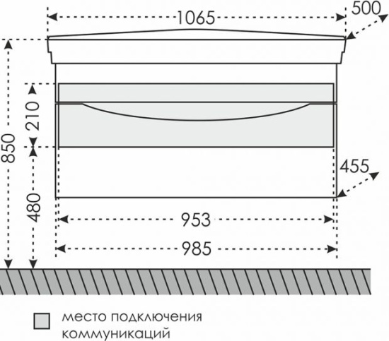 Мебель для ванной СанТа Сатурн 105 подвесная