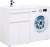 Тумба с раковиной Aquanet Токио 120 L белая напольная, 1 ящик, 2 дверцы