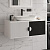 Тумба с раковиной Brevita Richard 105 черно-белая