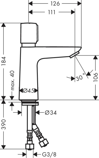 Смеситель для раковины Hansgrohe Talis E 71718000 хром