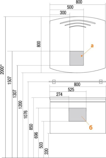 Зеркало Aquaton Севилья 80
