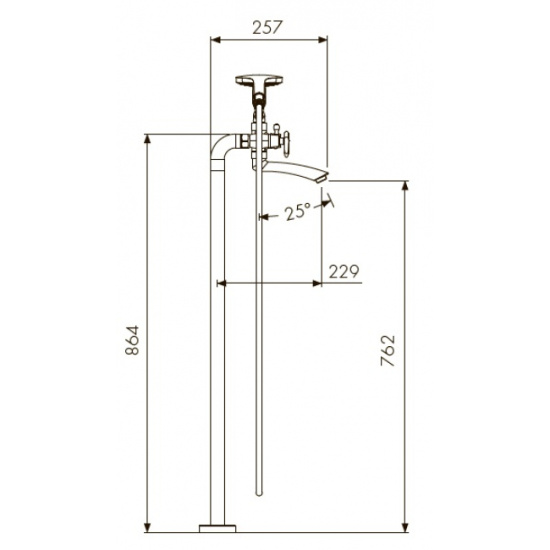 Напольный смеситель для ванны Kaiser Trio 57222