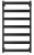 Полотенцесушитель электрический Secado Кродо 100/40 R, черный матовый