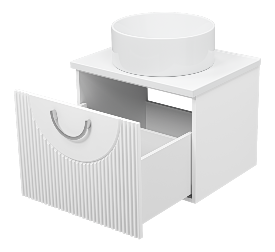 Тумба под раковину Misty Ярина 60 подвесная, со столешницей
