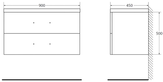 Мебель для ванной BelBagno Aurora 90 cemento scuro
