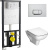 Инсталляция с унитазом VitrA S20 9004B003-7204 кнопка хром