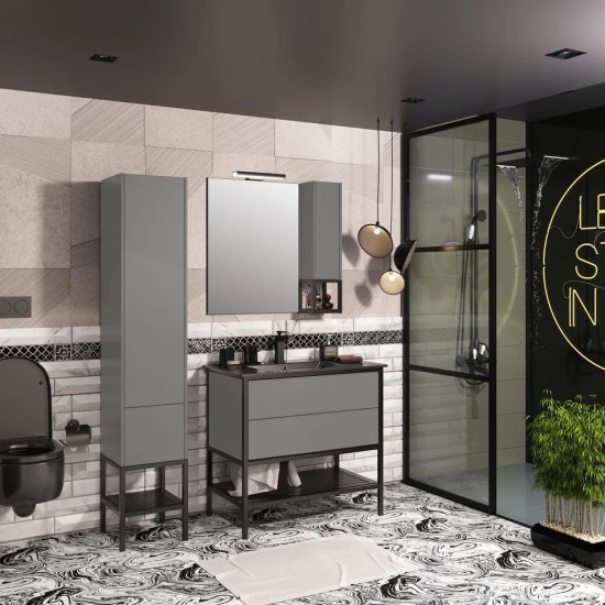 Зеркало Opadiris Треви 60 серый