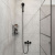 Душевая перегородка Stworki Кронборг LOFT-GW-110х220 110 см, профиль черный матовый