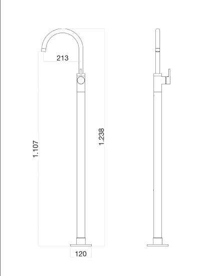 Смеситель для раковины Webert Rimini RI832101560, черный