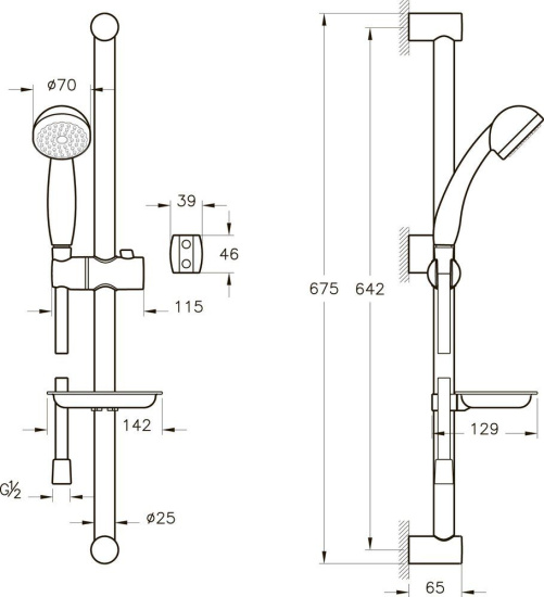 Душевой комплект VitrA Solid S A49227EXP