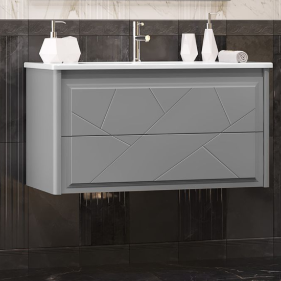 Тумба с раковиной Opadiris Луиджи 120 серая