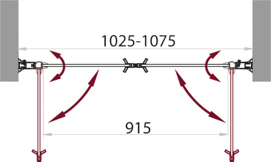 Душевая дверь в нишу BelBagno Sela B 2 105 P Cr