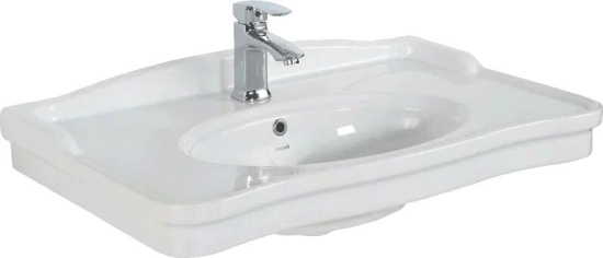 Мебель для ванной ValenHouse Эстетика 80 белая, подвесная, ручки хром