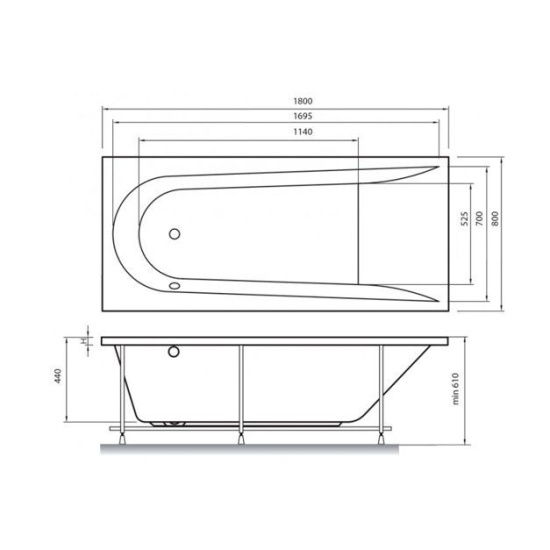 Акриловая ванна VAYER Boomerang 180x80