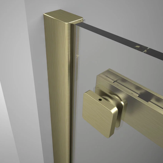 Душевой уголок Veconi Rovigo RV-075G 160x80, профиль золото брашированное