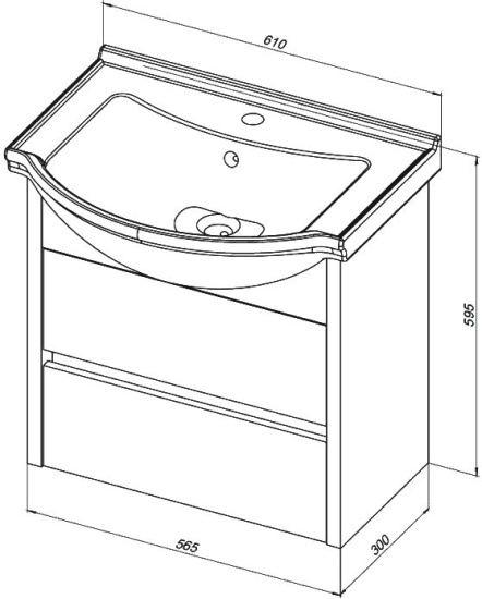 Мебель для ванной Aquanet Сидней 60 белая