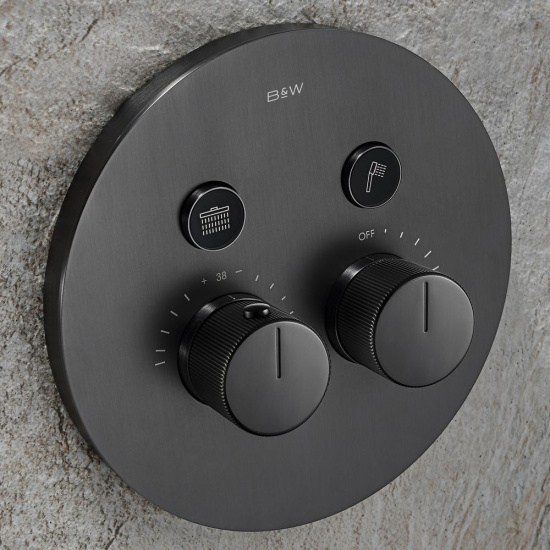 Душевая система  Black&White Universe 7566GM термостат