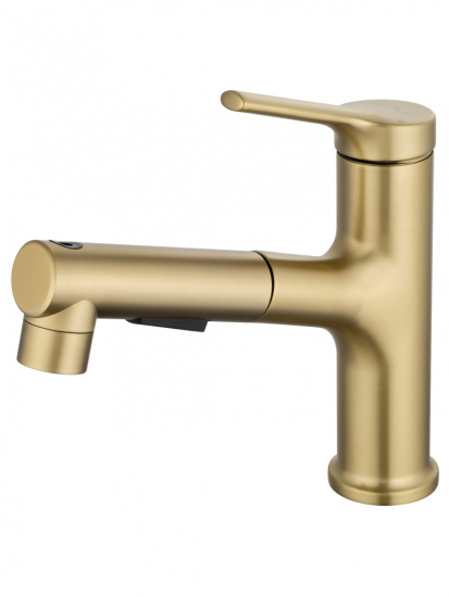 Смеситель для раковины Wonzon & Woghand WW-A40862-BG с выдвижным изливом