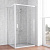 Душевой уголок Vegas Glass ZP+ZPV 100*90 01 01 профиль белый, стекло прозрачное