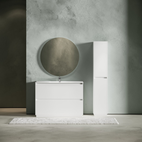 Тумба с раковиной Sancos Libra Floor 120 белый глянец, напольная