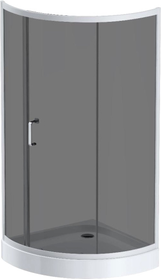 Душевой уголок Am.Pm Like W83G-315-090CG64 90x90 профиль матовый хром, стекло тонированное