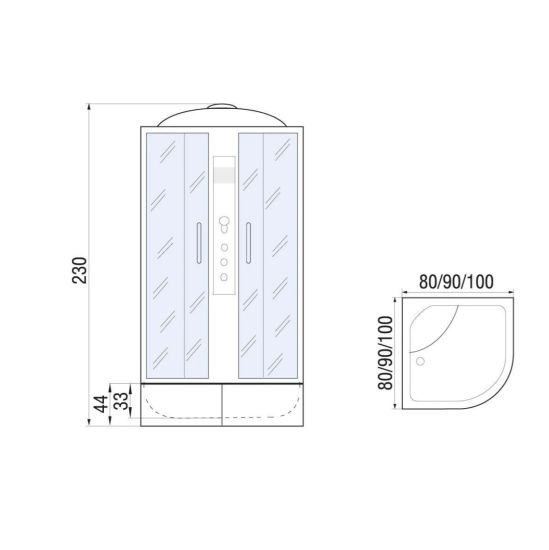 Душевая кабина River Dunay XL 80/43 МТ