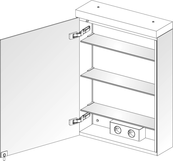 Зеркало-шкаф Keuco Royal Reflex 50 см L