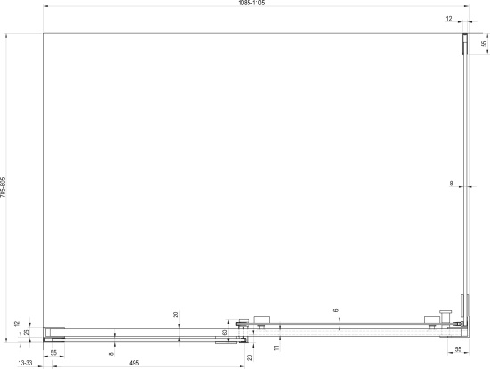 Душевой уголок Ravak MSDPS 110х80 L Transparent, профиль сатин