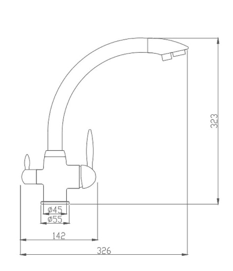Смеситель для кухни Haiba HB76846