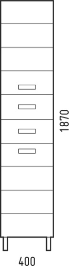 Шкаф-пенал Corozo Денвер 40 Z2