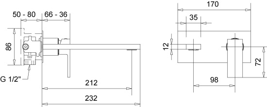 Смеситель для раковины Migliore Kvant Gold 25396 с внутренней частью