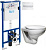 Инсталляция Roca DUPLO WC 890090020 + кнопка смыва Roca PL1 Dual хром + унитаз подвесной Roca Mateo 7346200000 с сиденьем Roca Mateo ZRU9302822