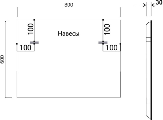 Мебель для ванной Vincea Gio 80 темный дуб