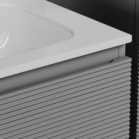 Тумба с раковиной Sancos Folk 120 L ergraut soft