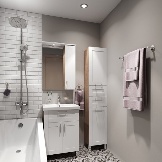 Мебель для ванной Iddis New Sena 60, напольная, белая, дерево