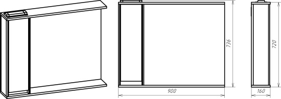 Мебель для ванной Misty Адриана 90