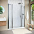 Душевая дверь в нишу Vegas Glass EP-2F NOVO h2000 145 11 crystalvision L, профиль оружейная сталь, стекло crystalvision