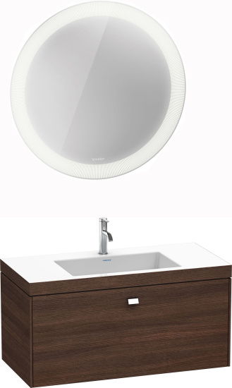 Тумба с раковиной Duravit Brioso 100 каштан темный