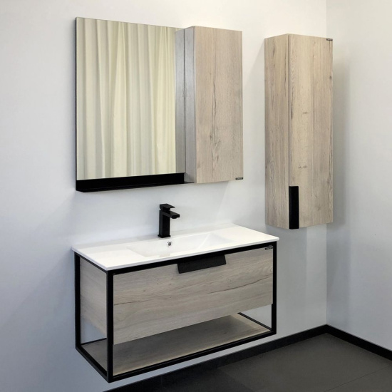 Тумба с раковиной Comforty Бонн 90 дуб дымчатый